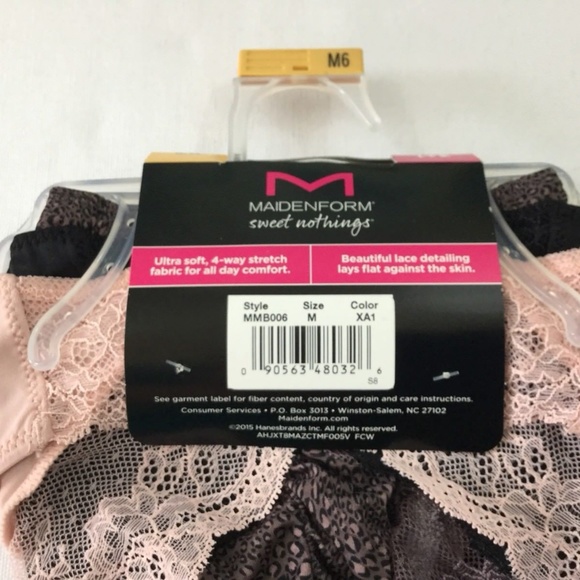 Maidenform Lace Tanga Sweet Nothing Ruched 4 pair - Picture 4 of 5